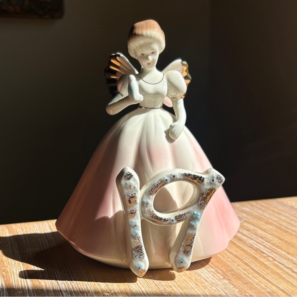 Vintage Josef Originals 19th Birthday Angel Figurine By Muriel Joseph George.
